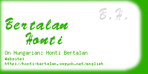 bertalan honti business card
